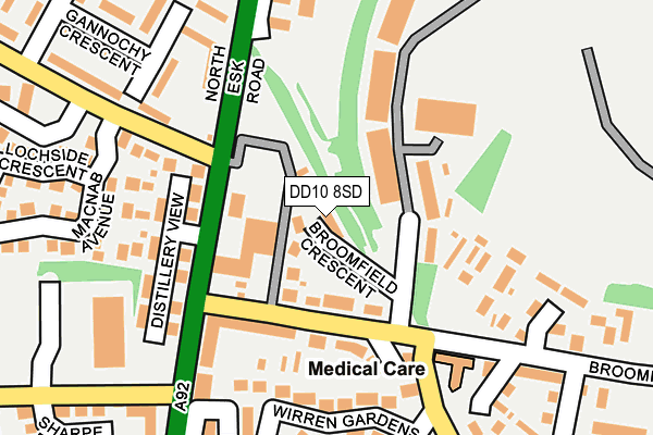 DD10 8SD map - OS OpenMap – Local (Ordnance Survey)
