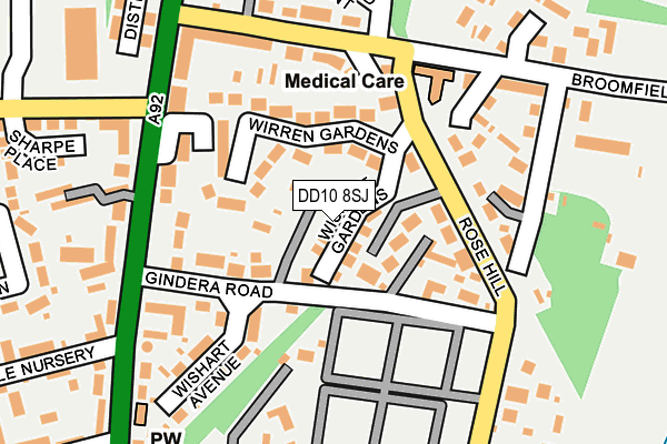 DD10 8SJ map - OS OpenMap – Local (Ordnance Survey)