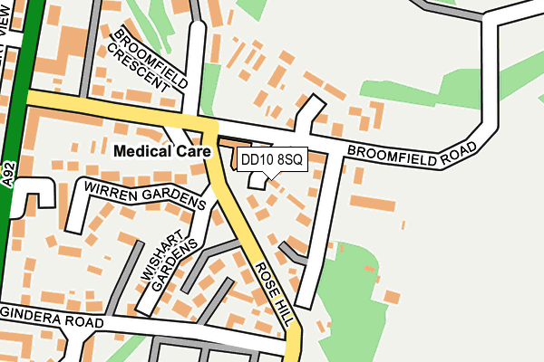 DD10 8SQ map - OS OpenMap – Local (Ordnance Survey)