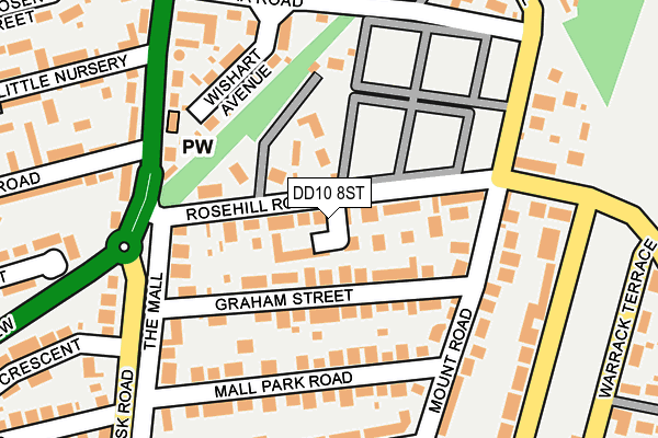 DD10 8ST map - OS OpenMap – Local (Ordnance Survey)