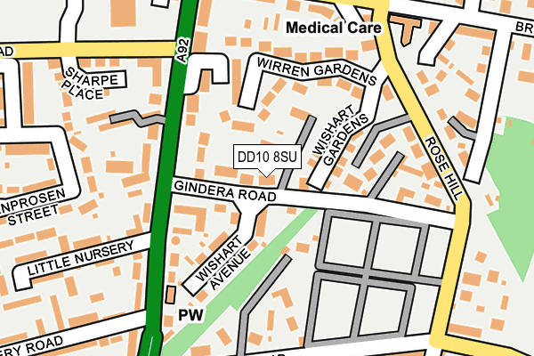 DD10 8SU map - OS OpenMap – Local (Ordnance Survey)