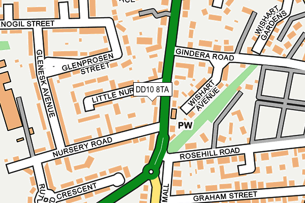 DD10 8TA map - OS OpenMap – Local (Ordnance Survey)