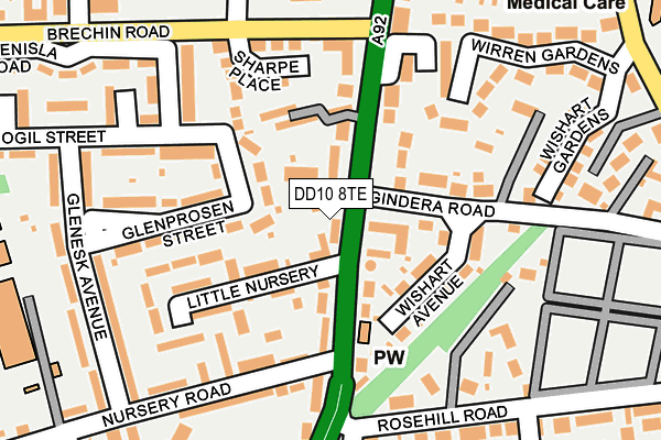 DD10 8TE map - OS OpenMap – Local (Ordnance Survey)