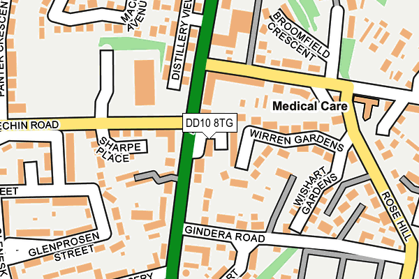DD10 8TG map - OS OpenMap – Local (Ordnance Survey)