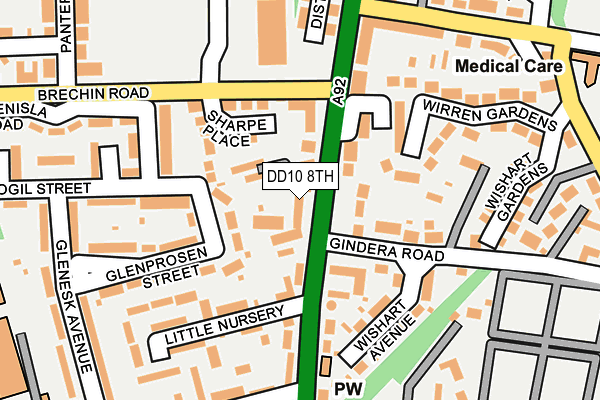 DD10 8TH map - OS OpenMap – Local (Ordnance Survey)