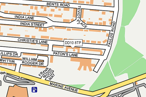 DD10 8TP map - OS OpenMap – Local (Ordnance Survey)