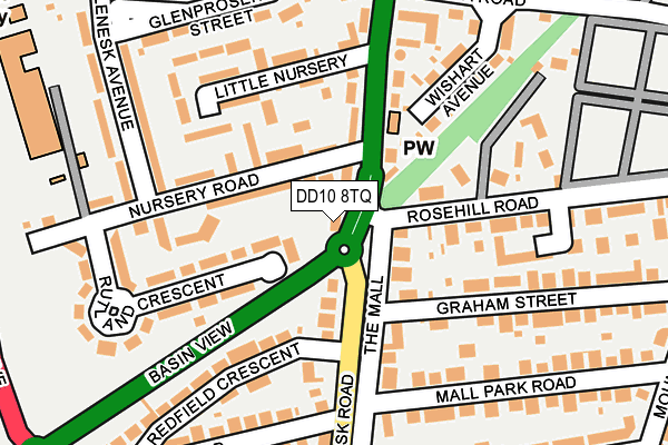 DD10 8TQ map - OS OpenMap – Local (Ordnance Survey)