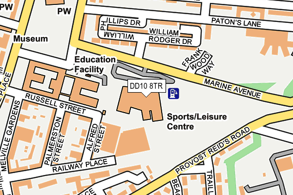 DD10 8TR map - OS OpenMap – Local (Ordnance Survey)