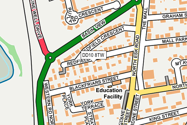 DD10 8TW map - OS OpenMap – Local (Ordnance Survey)