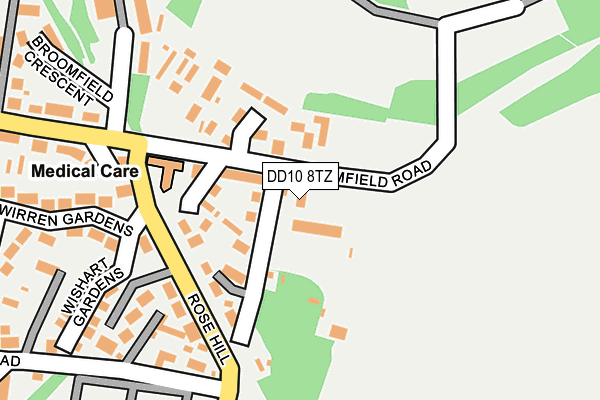DD10 8TZ map - OS OpenMap – Local (Ordnance Survey)