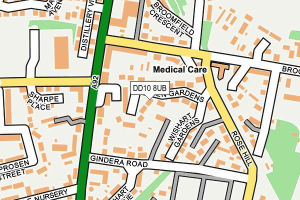 DD10 8UB map - OS OpenMap – Local (Ordnance Survey)