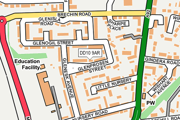 DD10 9AR map - OS OpenMap – Local (Ordnance Survey)