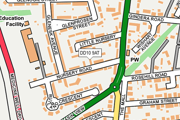 DD10 9AT map - OS OpenMap – Local (Ordnance Survey)