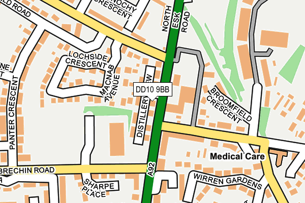 DD10 9BB map - OS OpenMap – Local (Ordnance Survey)