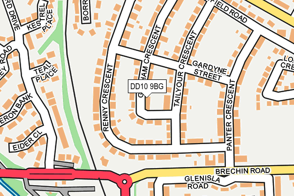 DD10 9BG map - OS OpenMap – Local (Ordnance Survey)