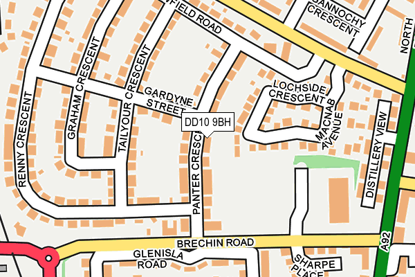 DD10 9BH map - OS OpenMap – Local (Ordnance Survey)