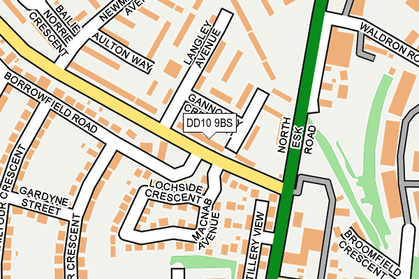 DD10 9BS map - OS OpenMap – Local (Ordnance Survey)