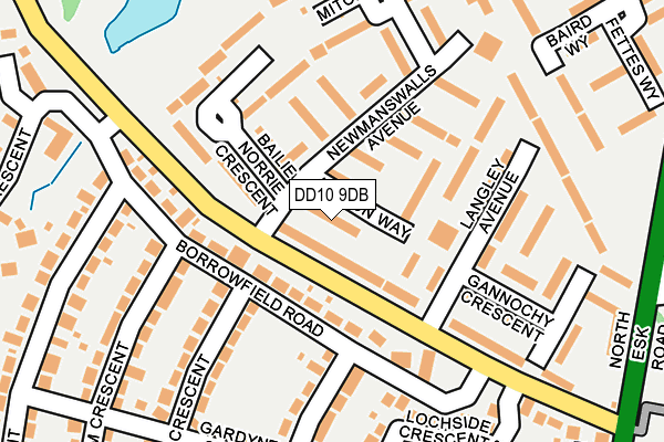 DD10 9DB map - OS OpenMap – Local (Ordnance Survey)