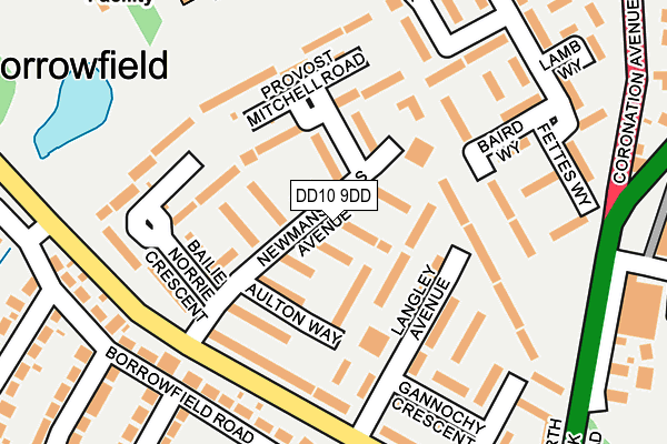DD10 9DD map - OS OpenMap – Local (Ordnance Survey)