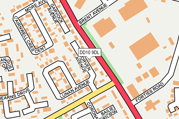 DD10 9DL map - OS OpenMap – Local (Ordnance Survey)
