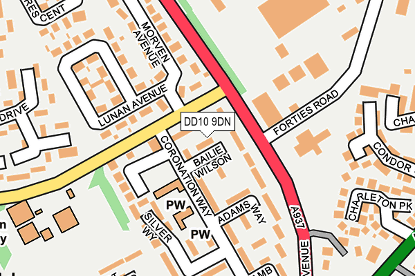 DD10 9DN map - OS OpenMap – Local (Ordnance Survey)