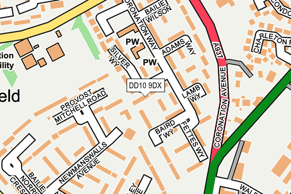 DD10 9DX map - OS OpenMap – Local (Ordnance Survey)