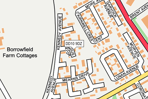 DD10 9DZ map - OS OpenMap – Local (Ordnance Survey)