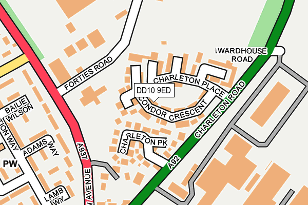 DD10 9ED map - OS OpenMap – Local (Ordnance Survey)