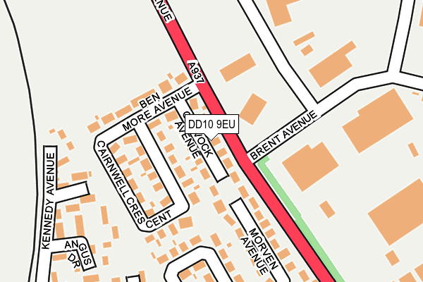 DD10 9EU map - OS OpenMap – Local (Ordnance Survey)