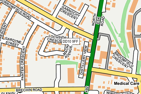 DD10 9FF map - OS OpenMap – Local (Ordnance Survey)