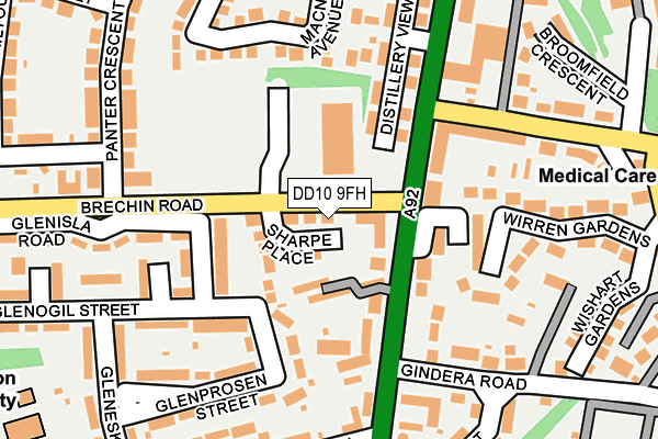 DD10 9FH map - OS OpenMap – Local (Ordnance Survey)