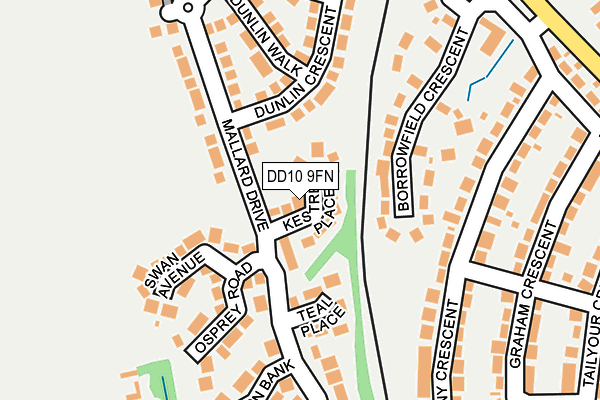 DD10 9FN map - OS OpenMap – Local (Ordnance Survey)
