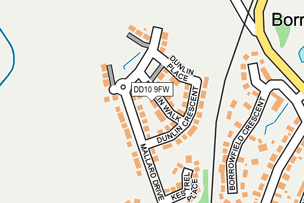DD10 9FW map - OS OpenMap – Local (Ordnance Survey)