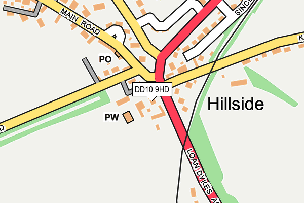 DD10 9HD map - OS OpenMap – Local (Ordnance Survey)