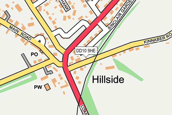 Map of HILLSIDE HOTEL (MONTROSE) LIMITED at local scale