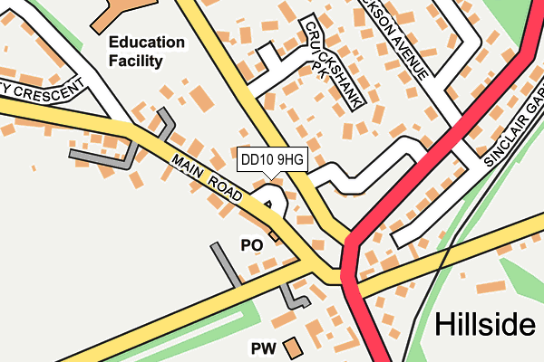 DD10 9HG map - OS OpenMap – Local (Ordnance Survey)