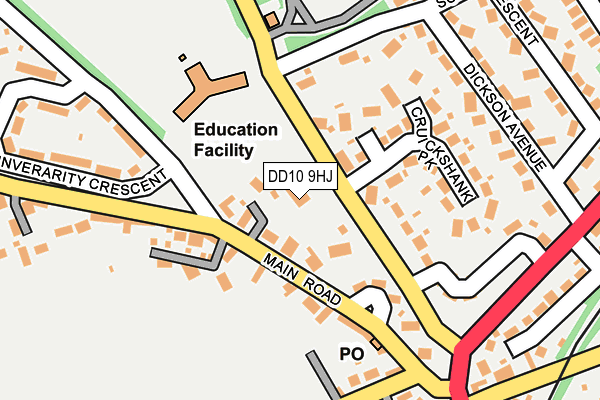 DD10 9HJ map - OS OpenMap – Local (Ordnance Survey)
