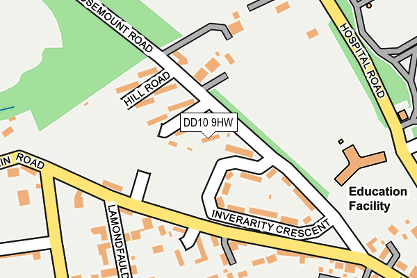 DD10 9HW map - OS OpenMap – Local (Ordnance Survey)
