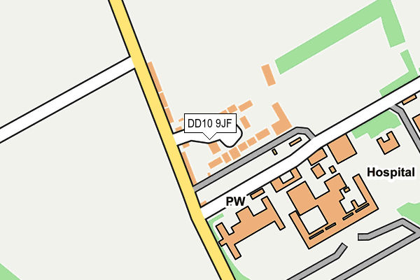 DD10 9JF map - OS OpenMap – Local (Ordnance Survey)