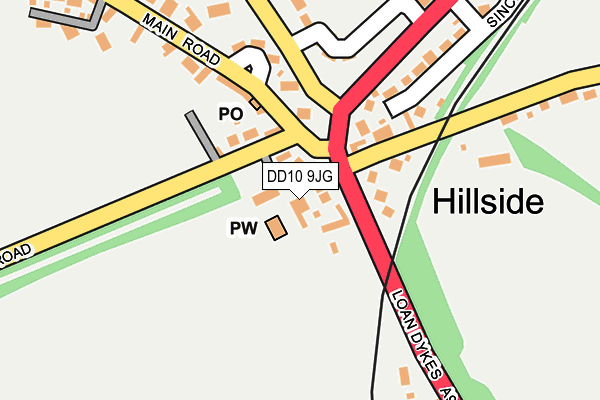 DD10 9JG map - OS OpenMap – Local (Ordnance Survey)