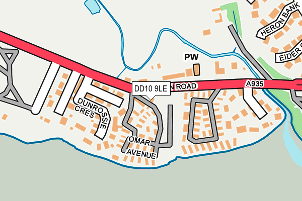 DD10 9LE map - OS OpenMap – Local (Ordnance Survey)