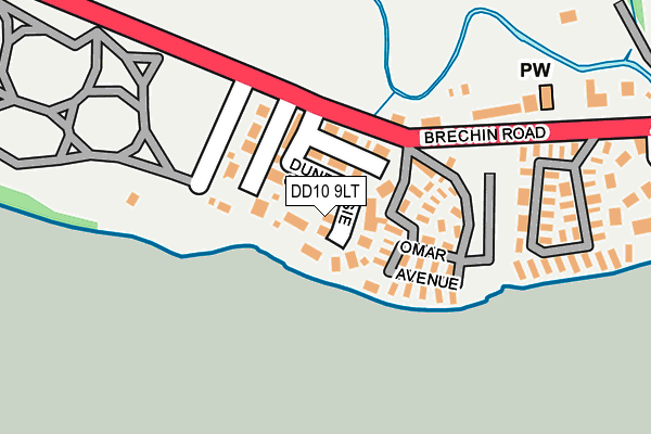 DD10 9LT map - OS OpenMap – Local (Ordnance Survey)