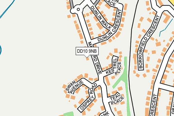 DD10 9NB map - OS OpenMap – Local (Ordnance Survey)