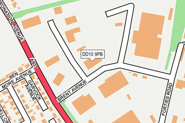DD10 9PB map - OS OpenMap – Local (Ordnance Survey)