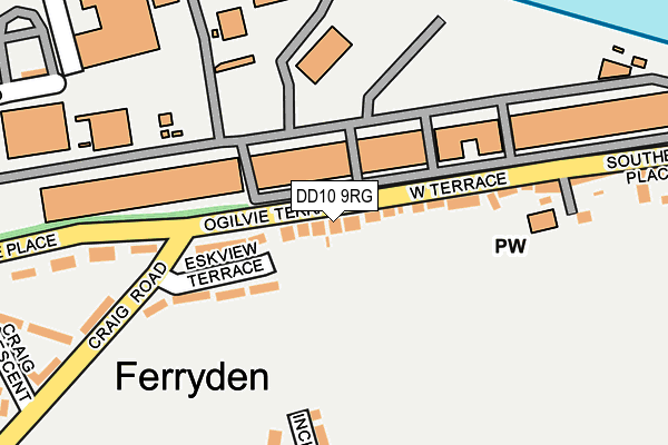 DD10 9RG map - OS OpenMap – Local (Ordnance Survey)