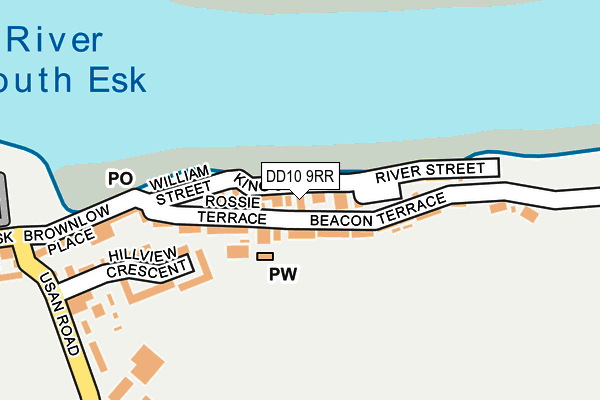 DD10 9RR map - OS OpenMap – Local (Ordnance Survey)