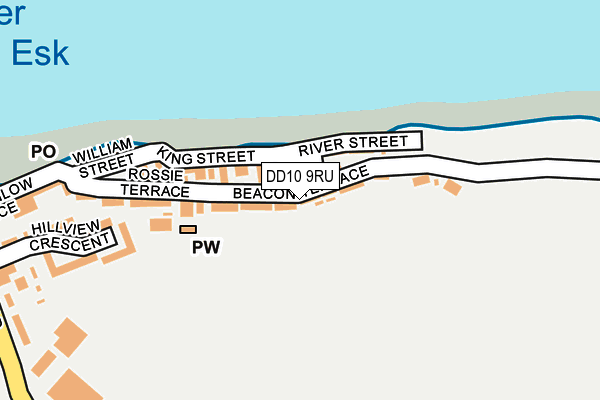 DD10 9RU map - OS OpenMap – Local (Ordnance Survey)