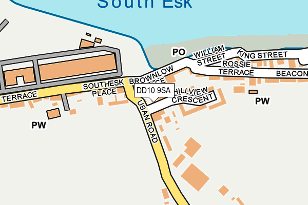 DD10 9SA map - OS OpenMap – Local (Ordnance Survey)