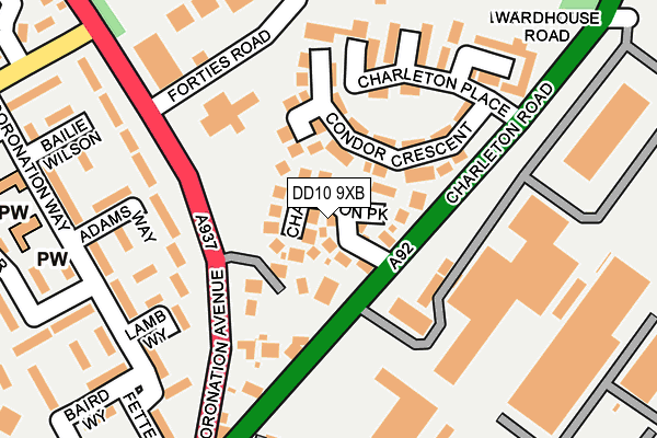 DD10 9XB map - OS OpenMap – Local (Ordnance Survey)