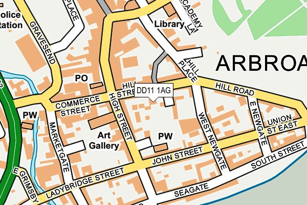 DD11 1AG map - OS OpenMap – Local (Ordnance Survey)